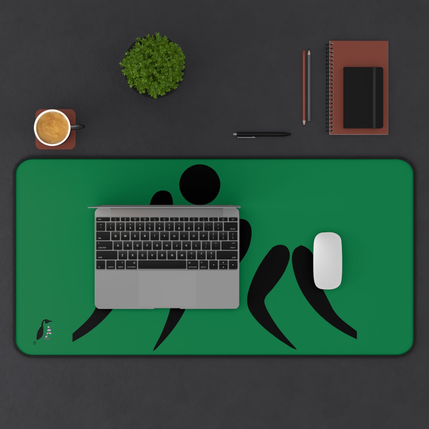 Desk Mat: Wrestling Dark Green