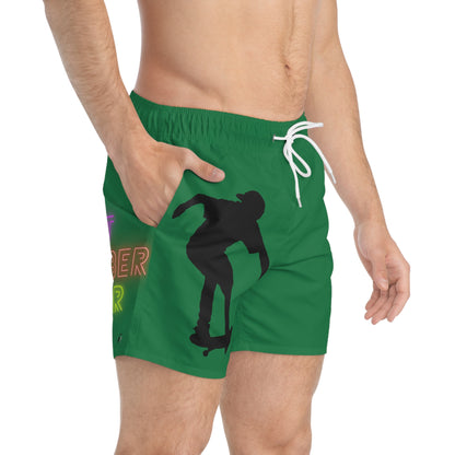 Swim Trunks: Skateboarding Dark Green