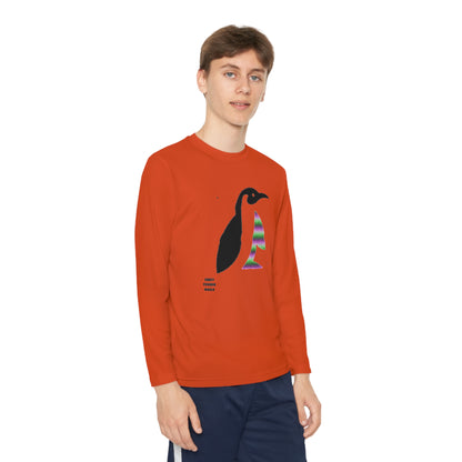 Youth Long Sleeve Competitor Tee: Crazy Penguin World Logo