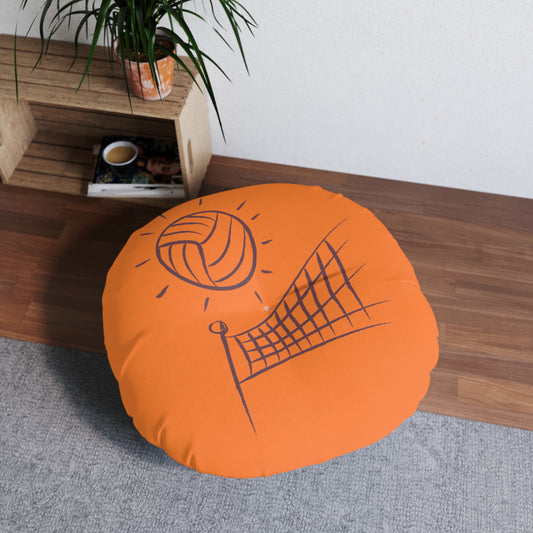 Tufted Floor Pillow, Round: Volleyball Crusta