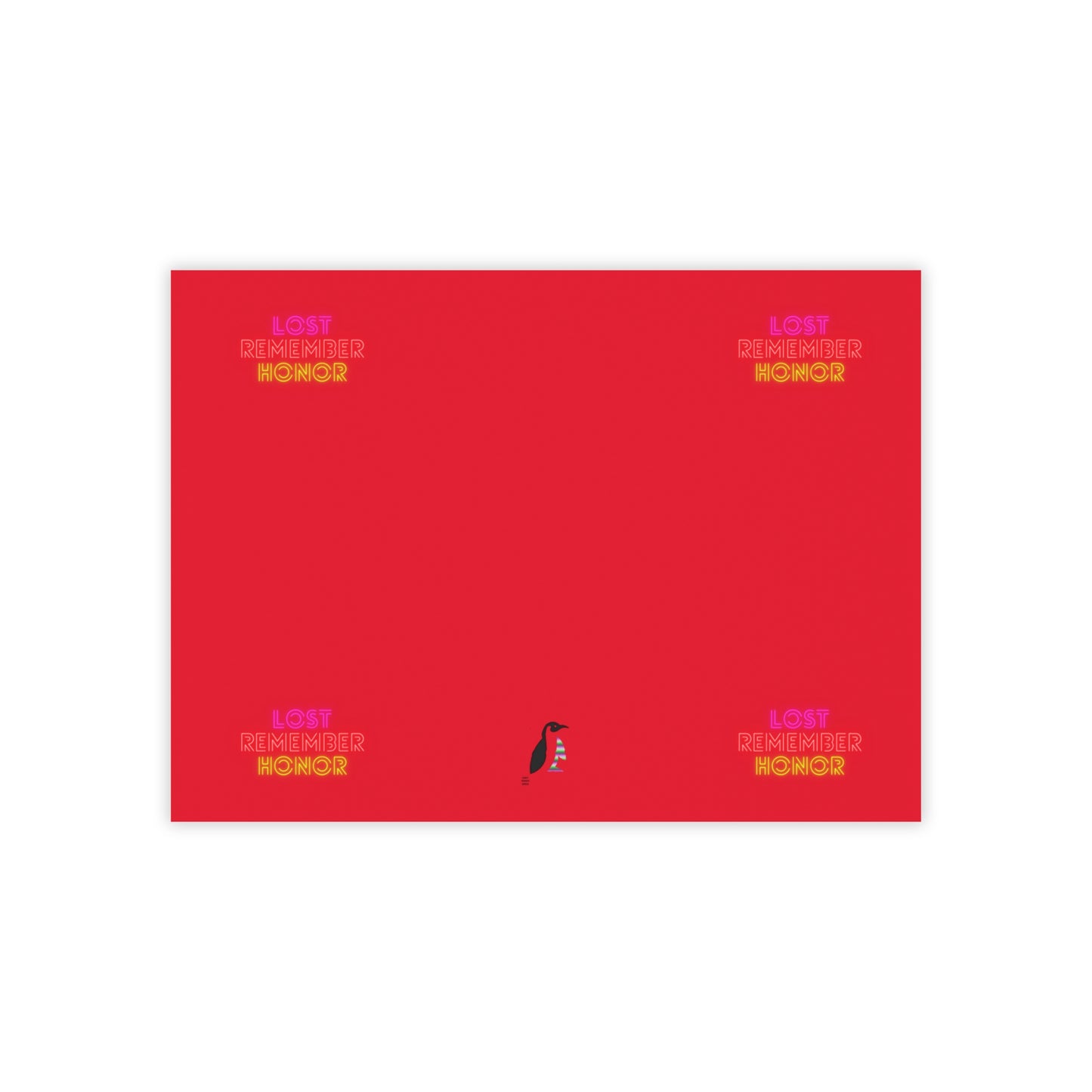 Post-it® Note Pads: Lost Remember Honor Dark Red