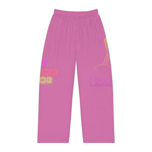 Women's Pajama Pants: Bowling Lite Pink