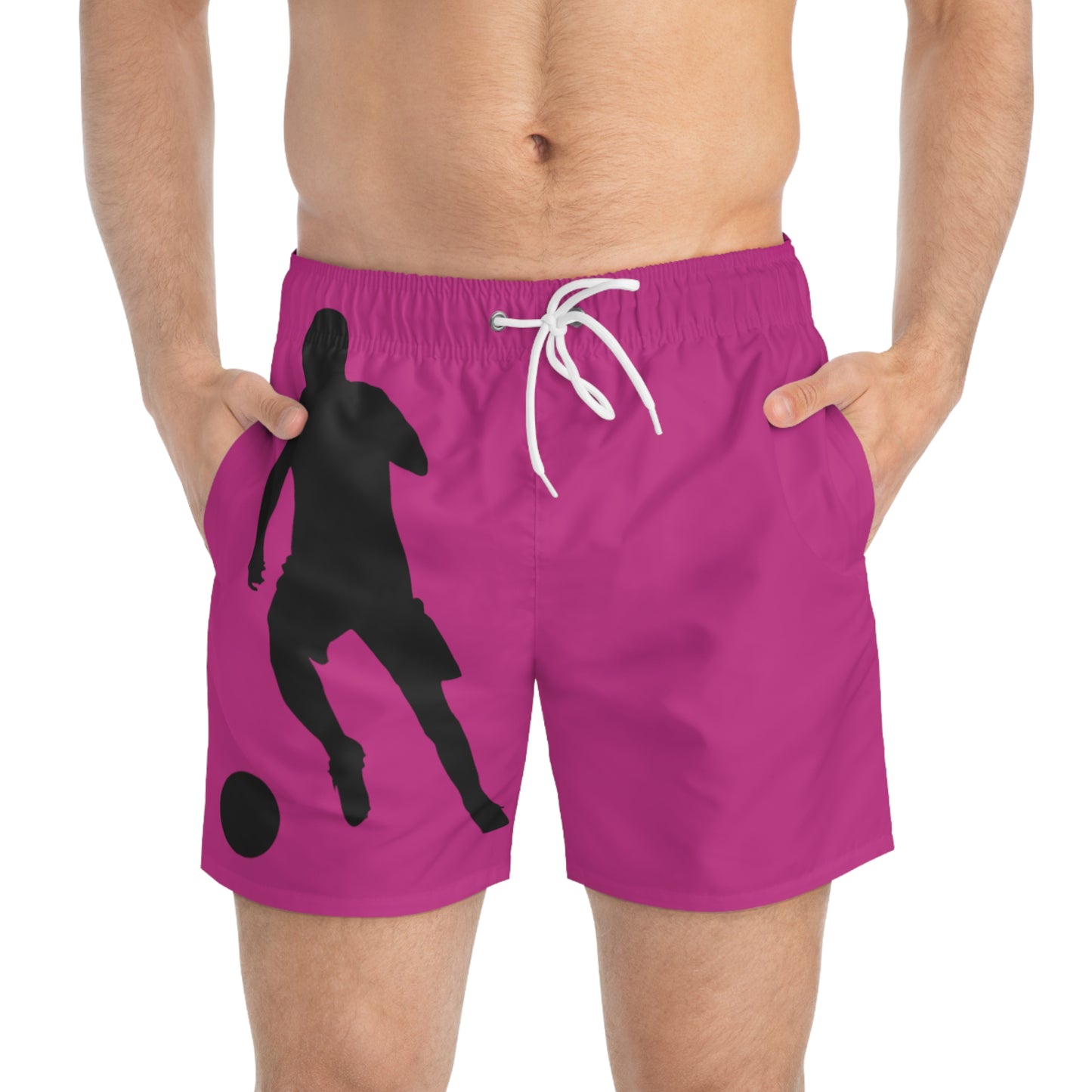 Swim Trunks: Soccer Pink