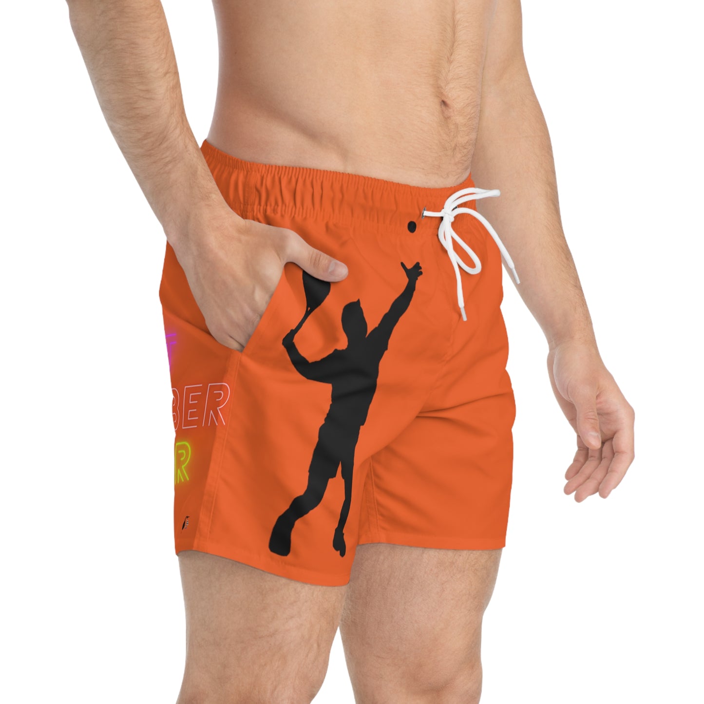 Swim Trunks: Tennis Orange