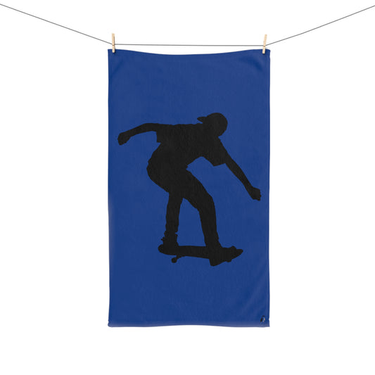 Hand Towel: Skateboarding Dark Blue