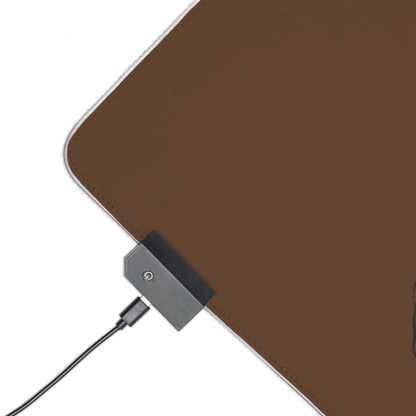 LED Gaming Mouse Pad: Writing Brown