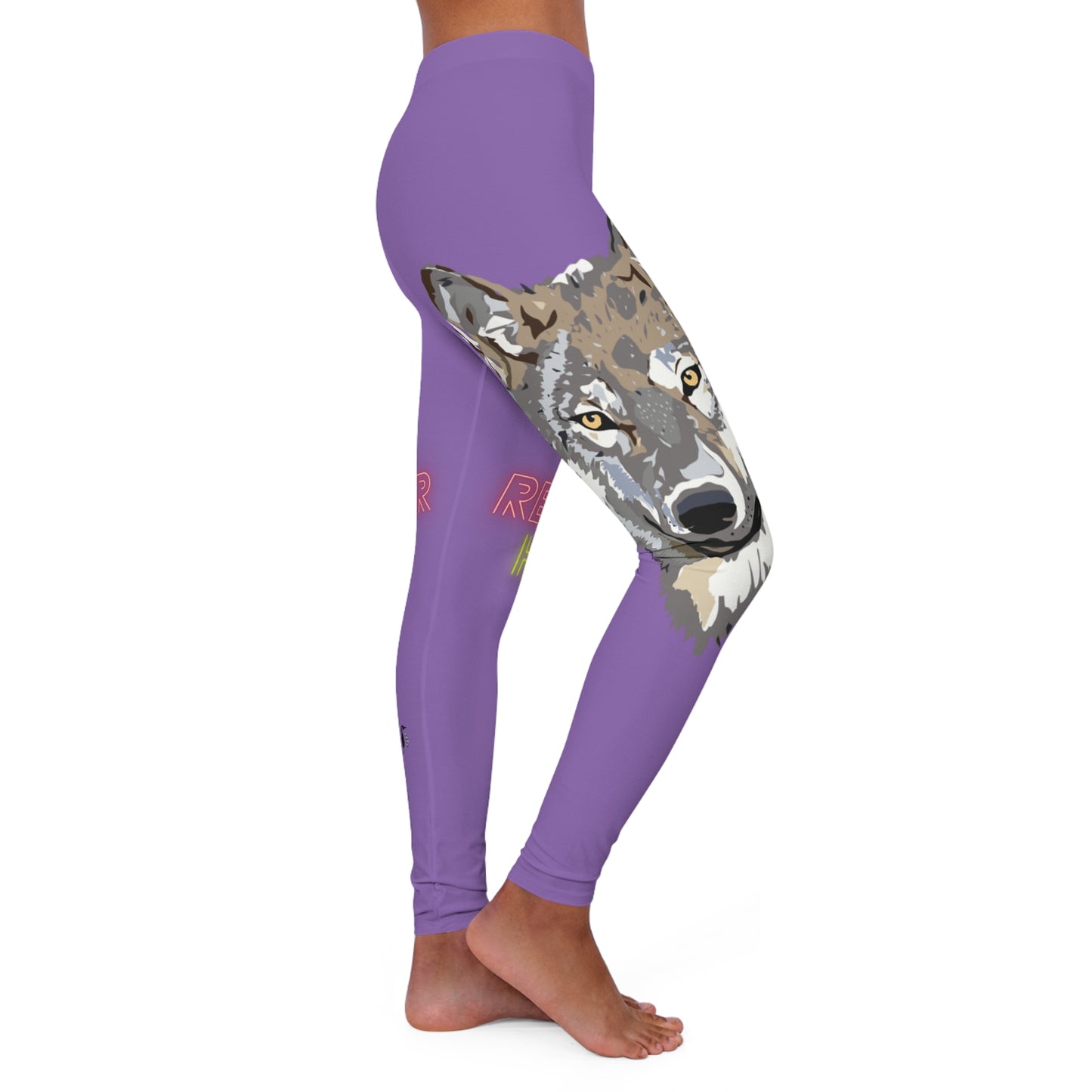 Women's Spandex Leggings: Wolves Lite Purple