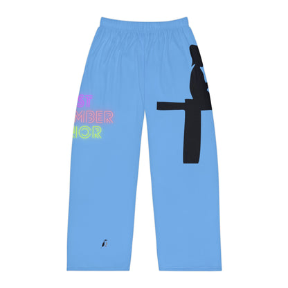 Men's Pajama Pants: Fishing Lite Blue