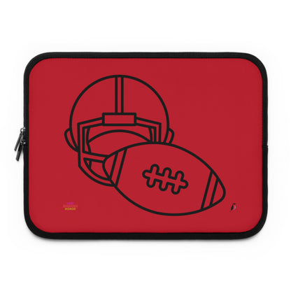 Laptop Sleeve: Football Dark Red