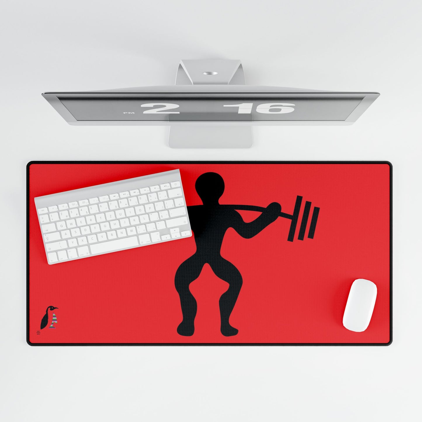 Desk Mats: Weightlifting Red