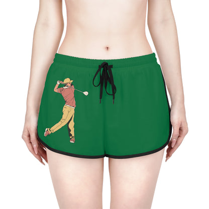 Women's Relaxed Shorts: Golf Dark Green