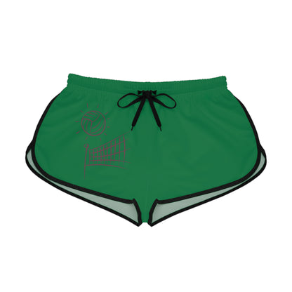 Women's Relaxed Shorts: Volleyball Dark Green