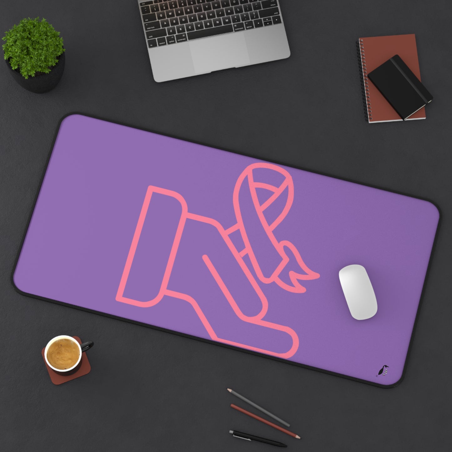 Desk Mat: Fight Cancer Lite Purple