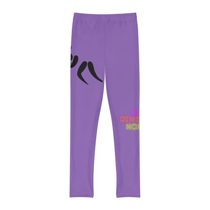 Youth Full-Length Leggings: Wrestling Lite Purple