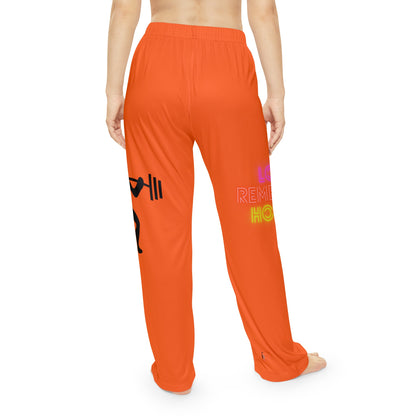 Women's Pajama Pants: Weightlifting Orange