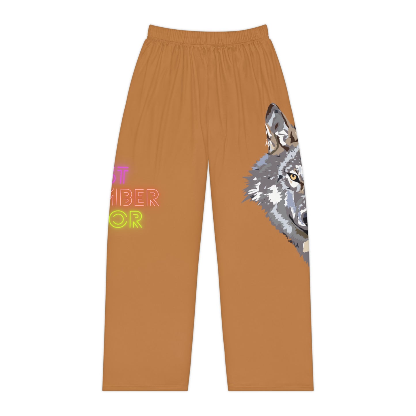 Pambabaeng Pajama Pants: Wolves Lite Brown 