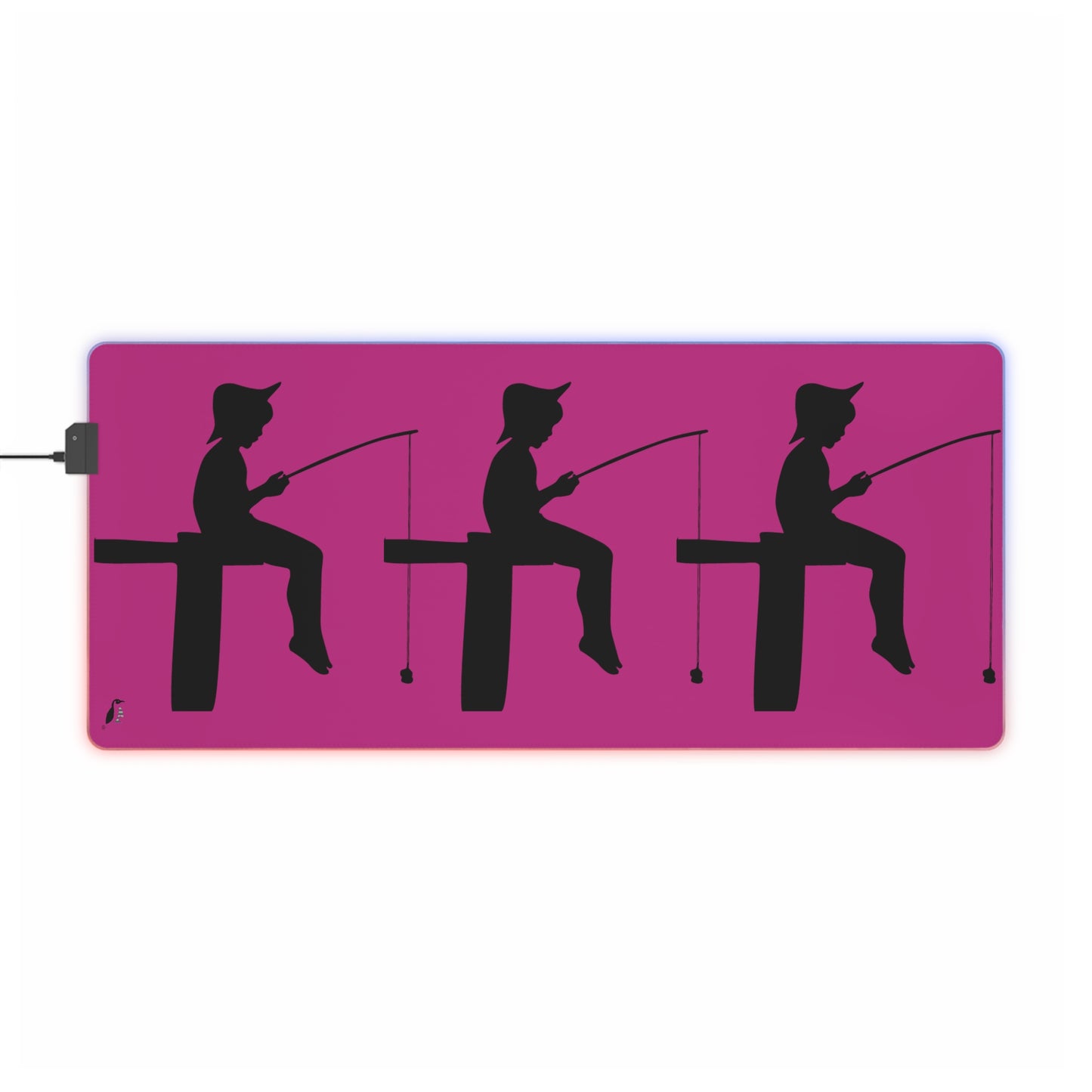 LED Gaming Mouse Pad: Fishing Pink