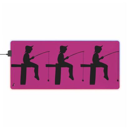 LED Gaming Mouse Pad: Fishing Pink