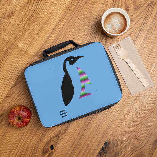 Lunch Bag: Crazy Penguin World Logo Lite Blue