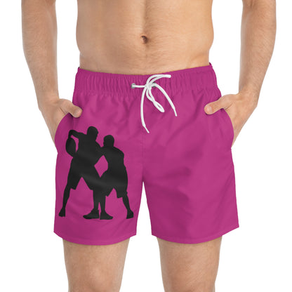 Swim Trunks: Basketball Pink