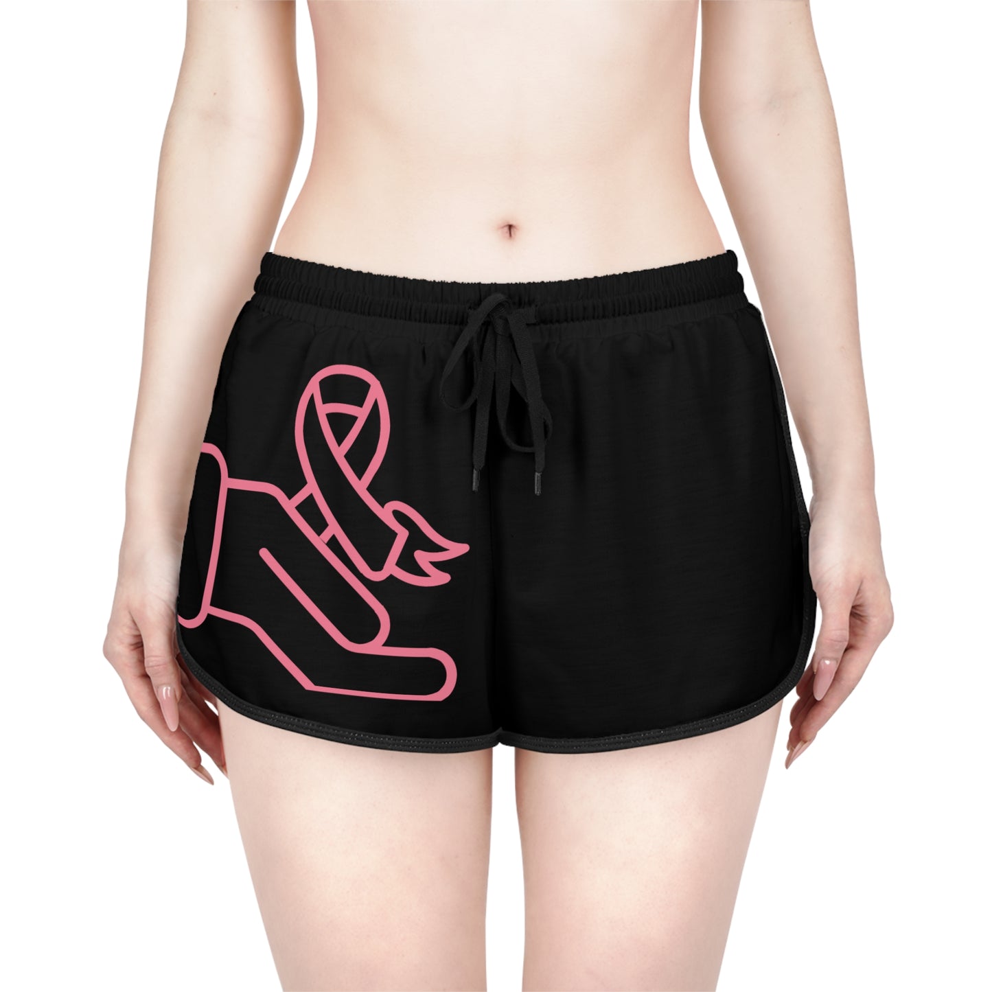 Women's Relaxed Shorts: Fight Cancer Black