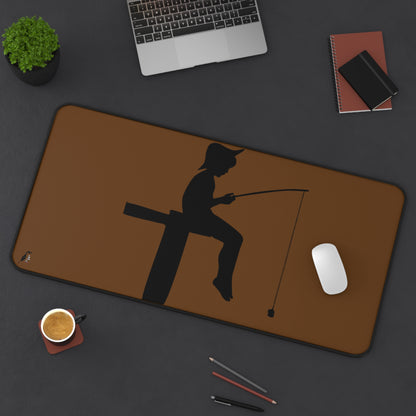 Desk Mat: Fishing Brown