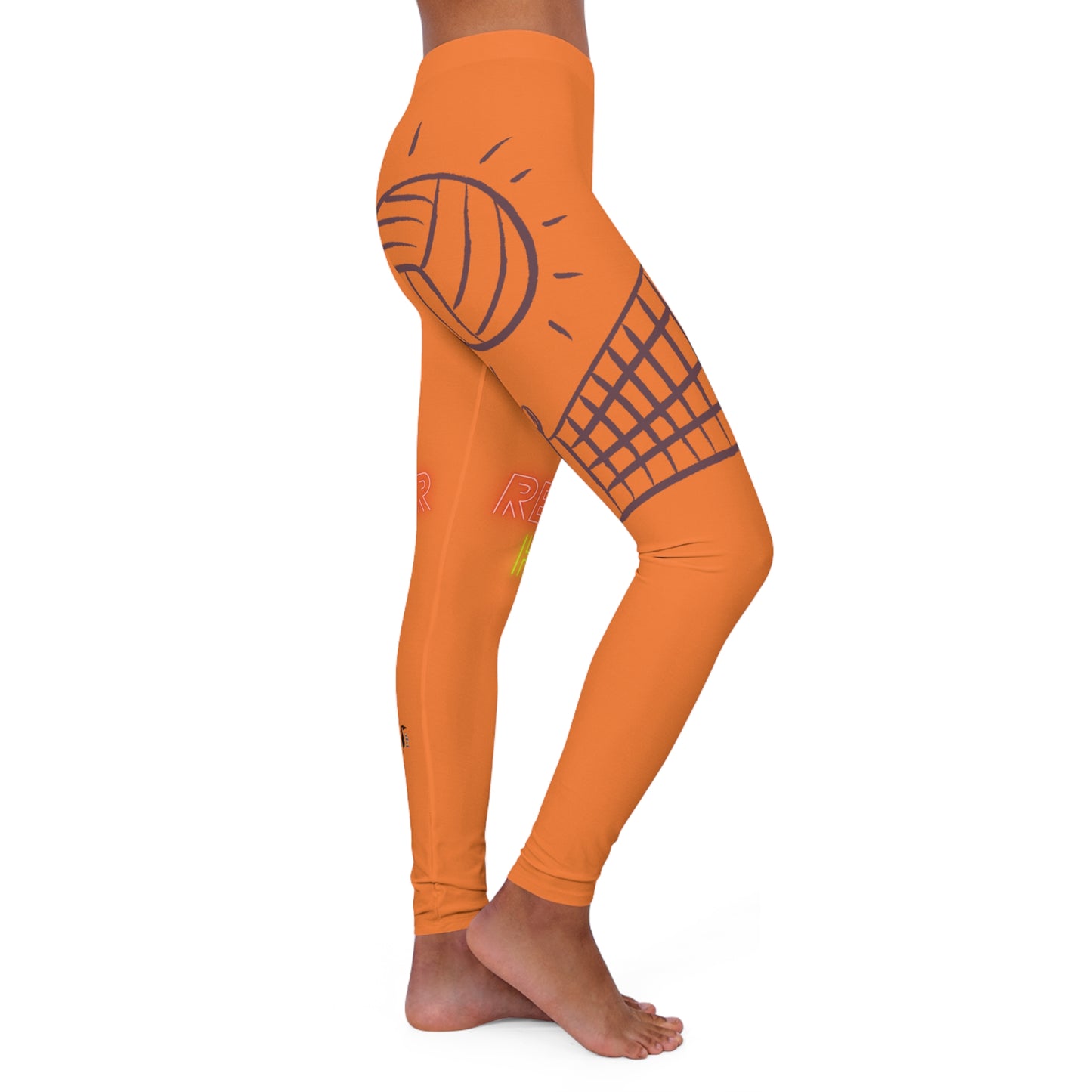 Women's Spandex Leggings: Volleyball Crusta