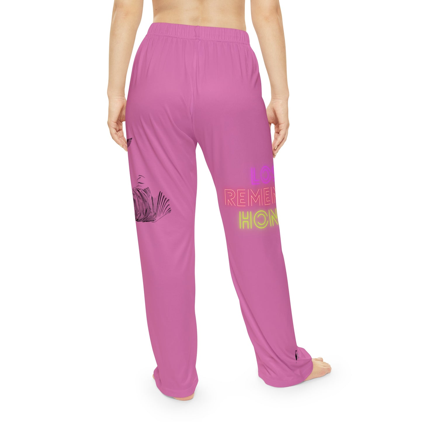 Women's Pajama Pants: Writing Lite Pink