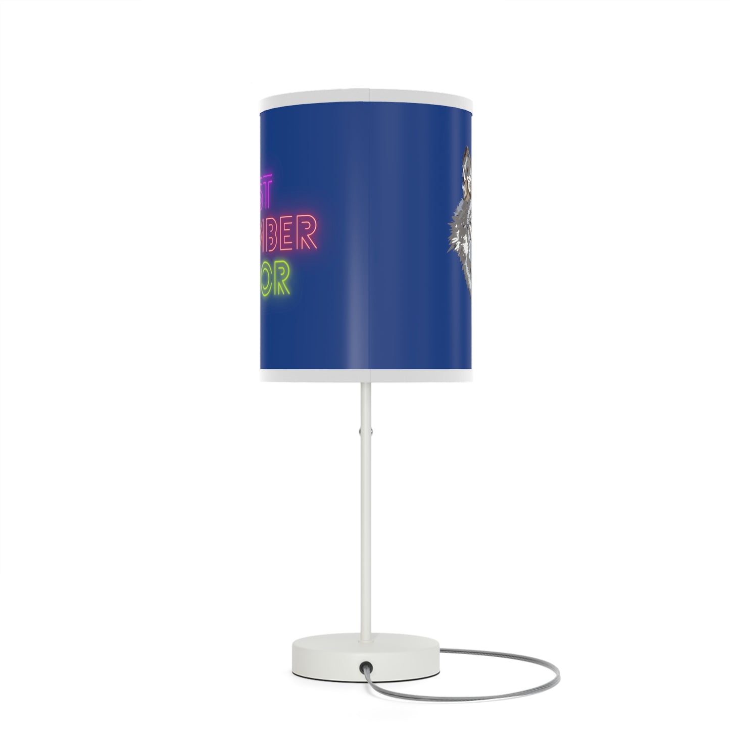 Lamp on a Stand, US|CA plug: Wolves Dark Blue