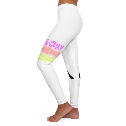 Women's Spandex Leggings: Soccer White