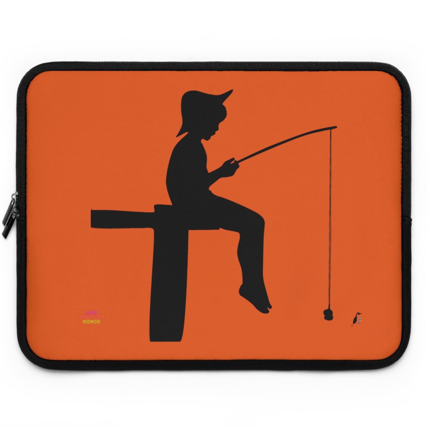 Laptop Sleeve: Fishing Orange