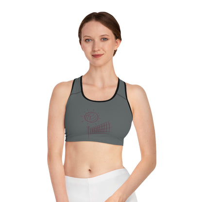 Sports Bra: Volleyball Dark Grey