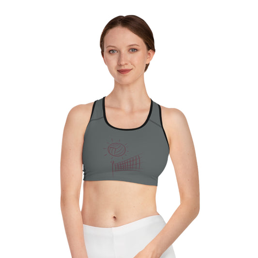 Sports Bra: Volleyball Dark Grey