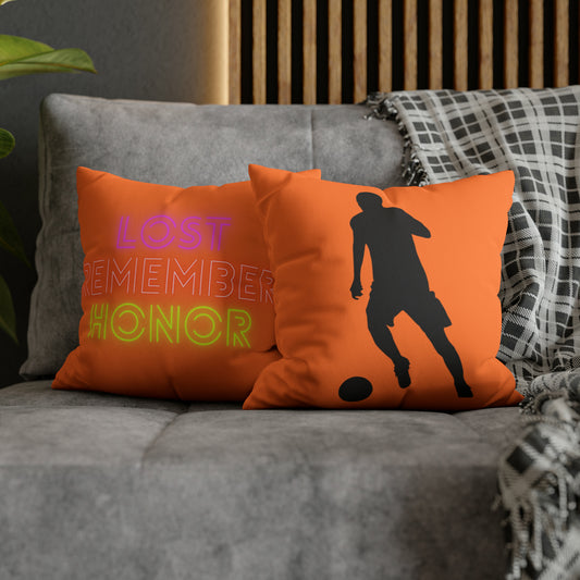 Faux Suede Square Pillow Case: Soccer Crusta