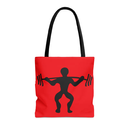 Tote Bag: Weightlifting Red