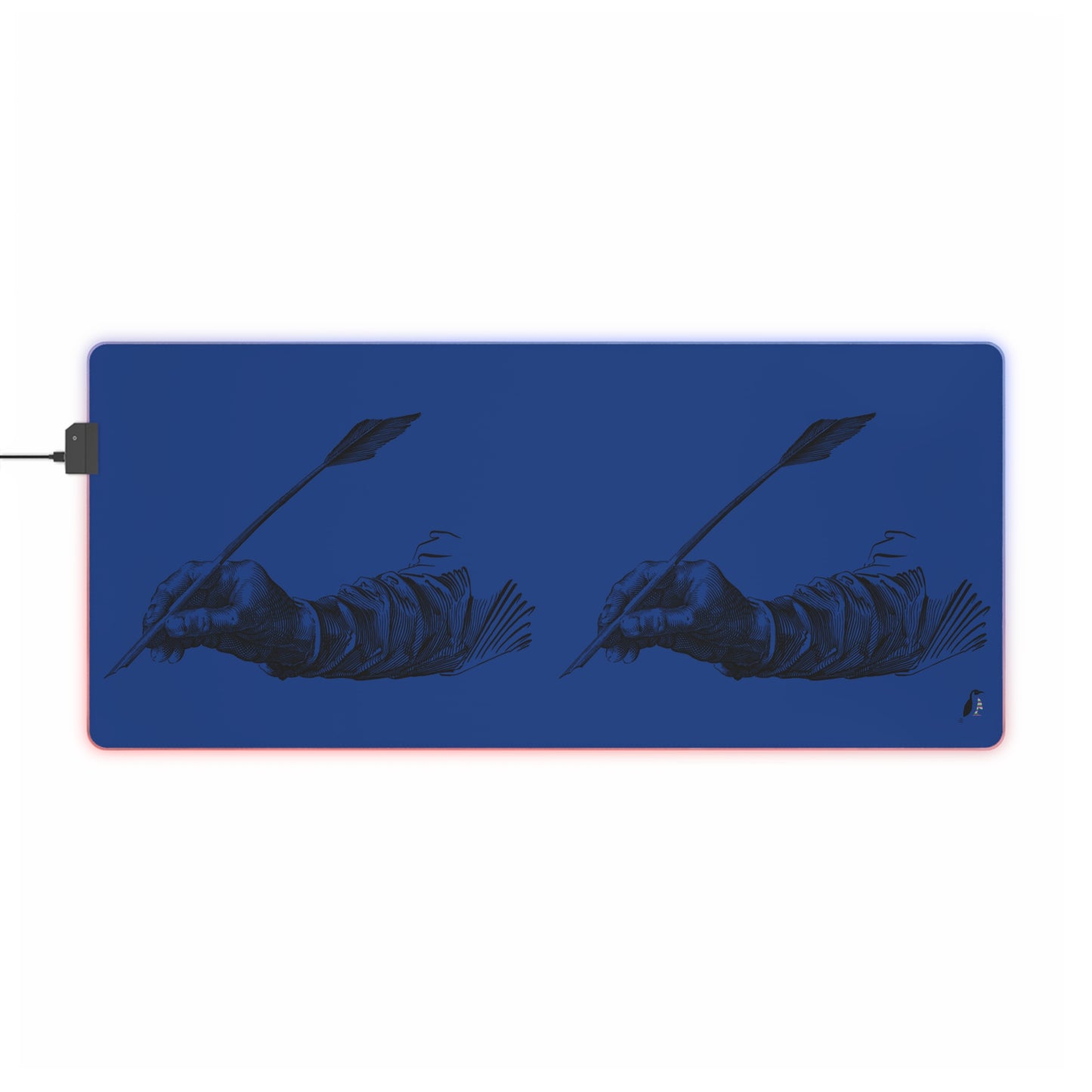 LED Gaming Mouse Pad: Writing Dark Blue