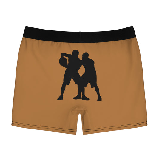 Men's Boxer Briefs: Basketball Lite Brown