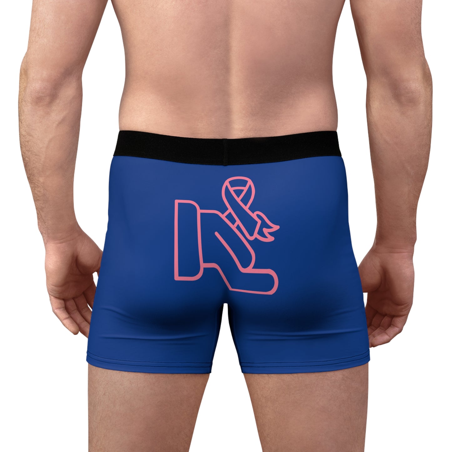 Men's Boxer Briefs: Fight Cancer Dark Blue