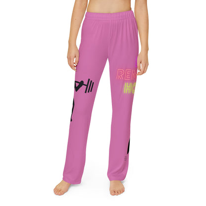 Kids Pajama Pants: Weightlifting Lite Pink