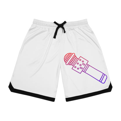 Basketball Rib Shorts: Music White