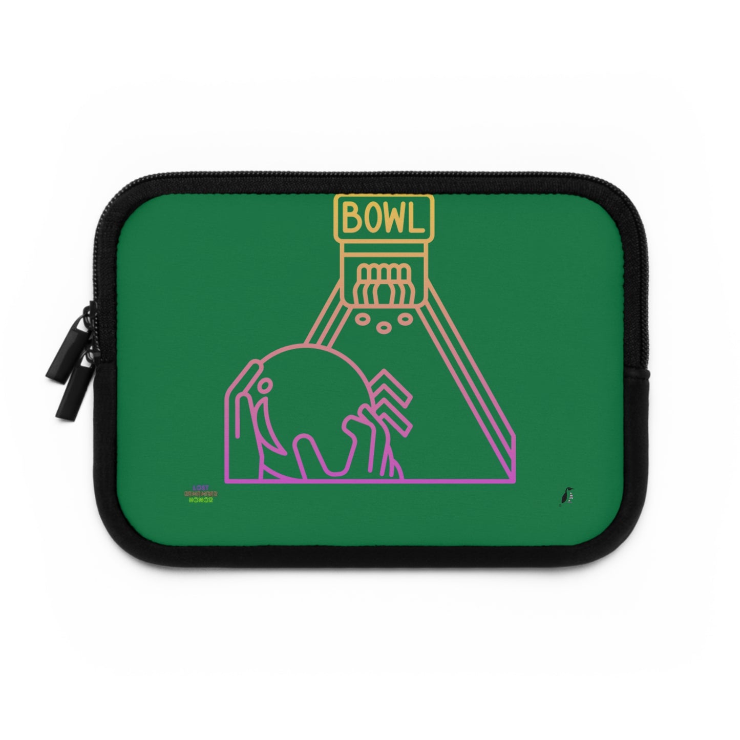 Laptop Sleeve: Bowling Dark Green