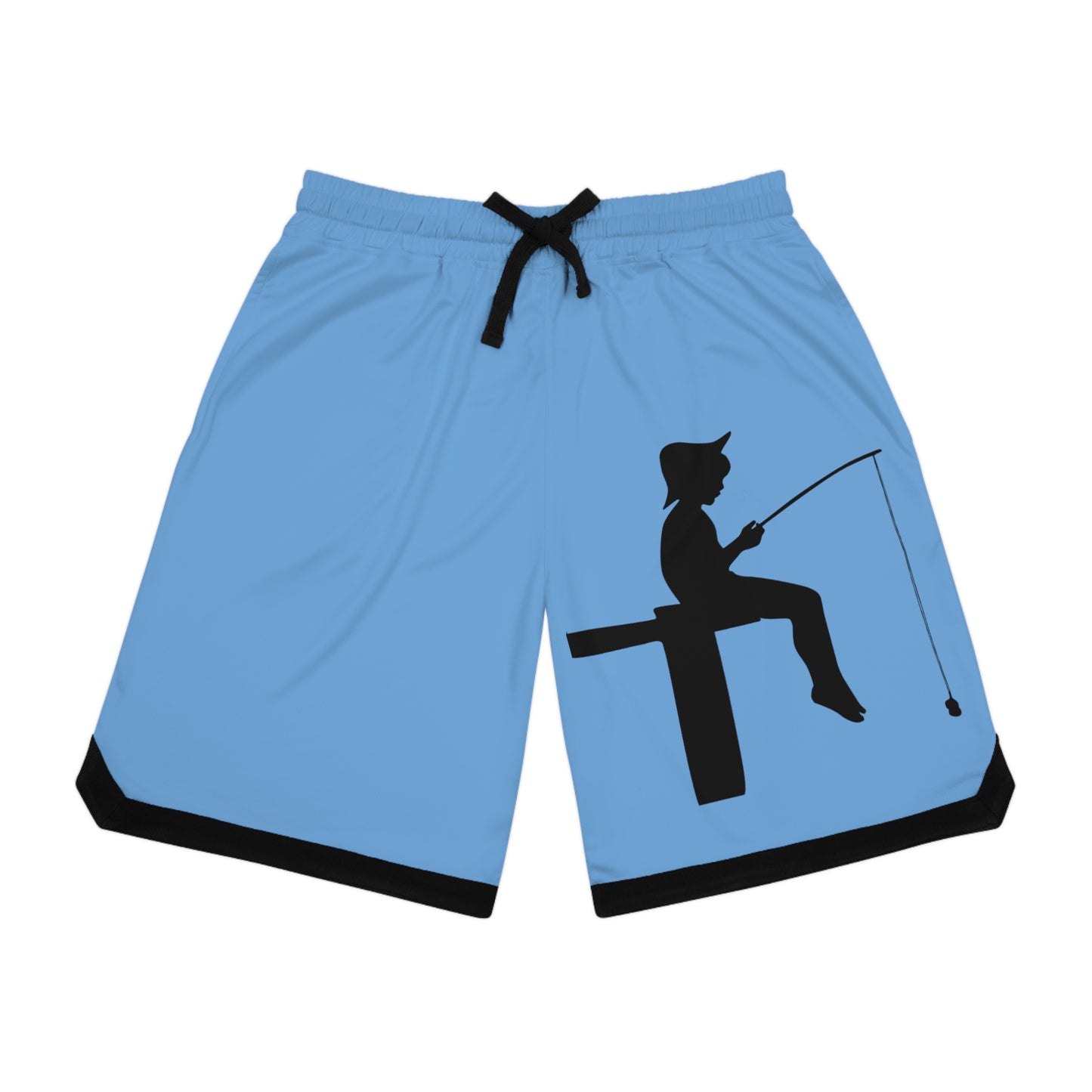 Basketball Rib Shorts: Fishing Lite Blue