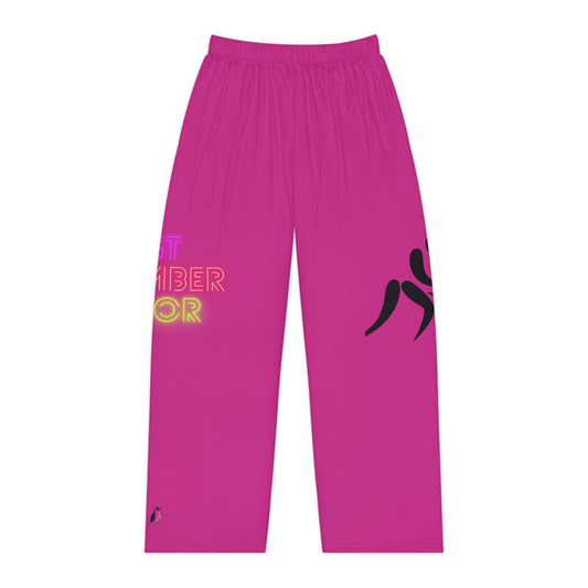 Pambabaeng Pajama Pants: Wrestling Pink 