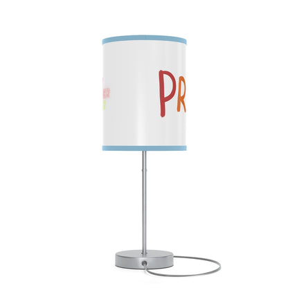 Lamp on a Stand, US|CA plug: LGBTQ Pride White