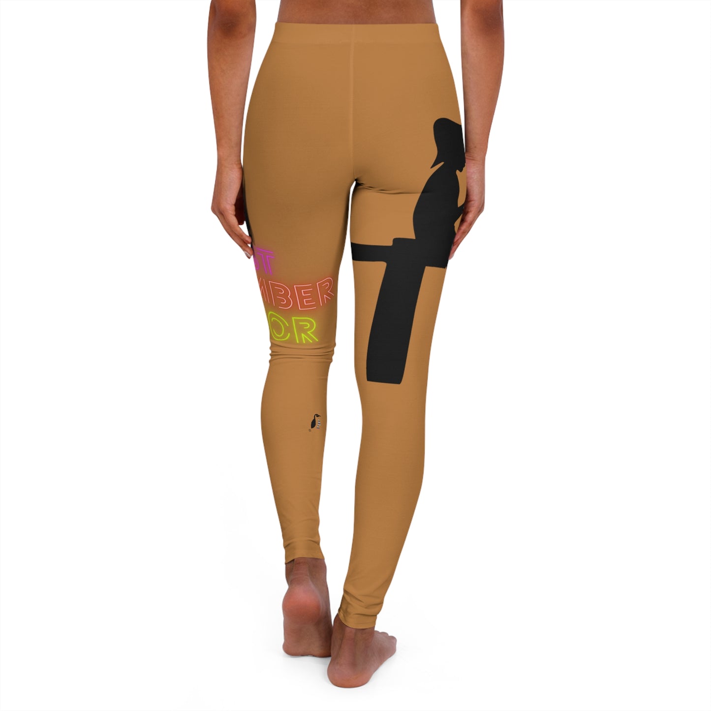 Women's Spandex Leggings: Fishing Lite Brown