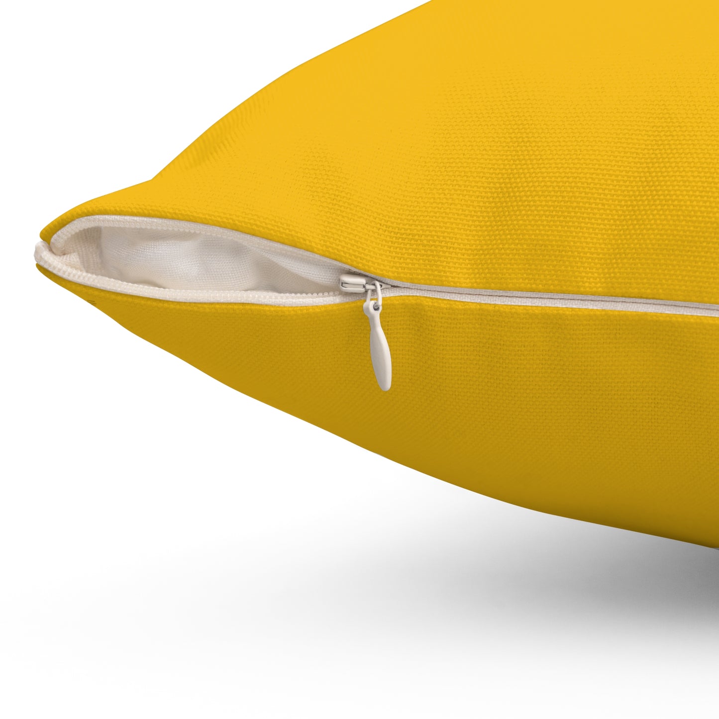 Spun Polyester Square Pillow: Fight Cancer Yellow