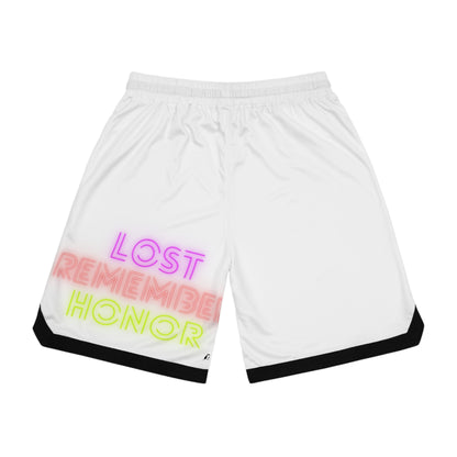 Basketball Rib Shorts: Fight Cancer White