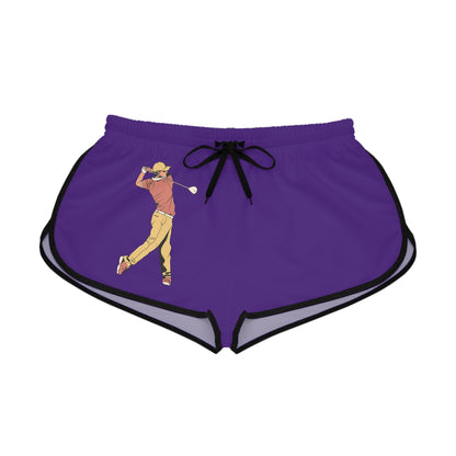 Women's Relaxed Shorts: Golf Purple