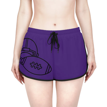 Women's Relaxed Shorts: Football Purple