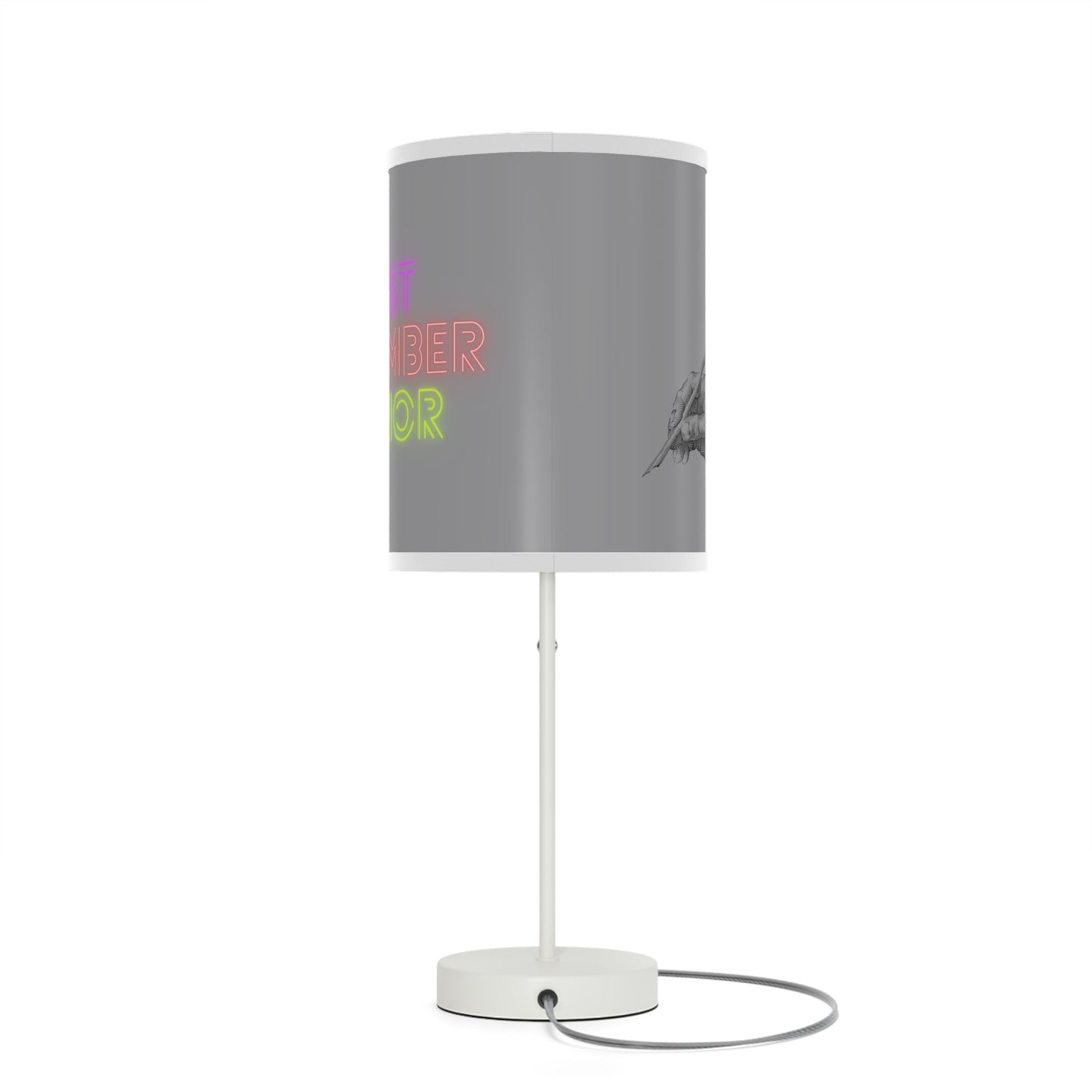 Lamp on a Stand, US|CA plug: Writing Gray 